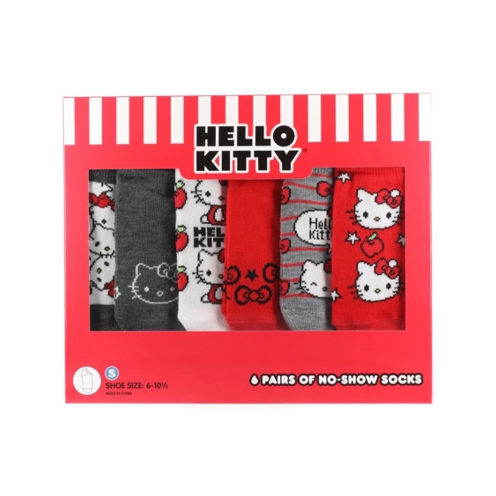 HELLO KITTY 6 Pack Socks.